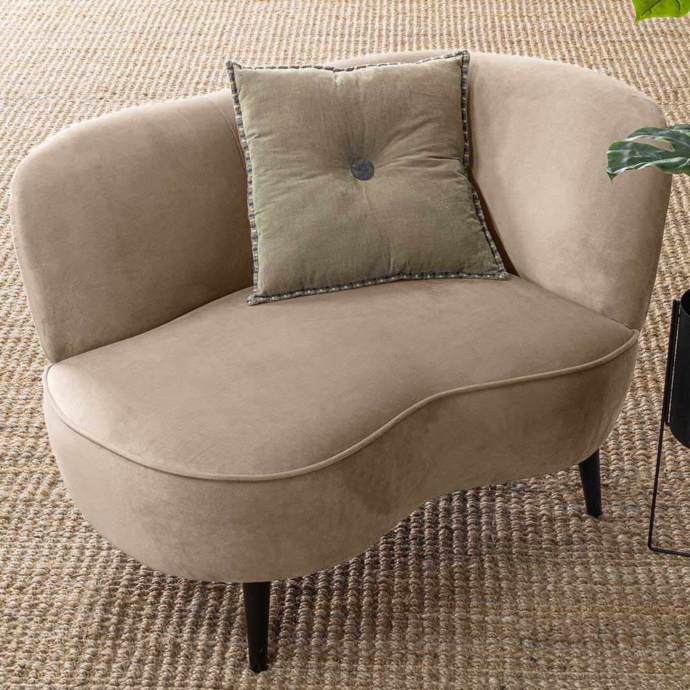 Retro Lounge-Sessel in Khaki Samit - Griffina