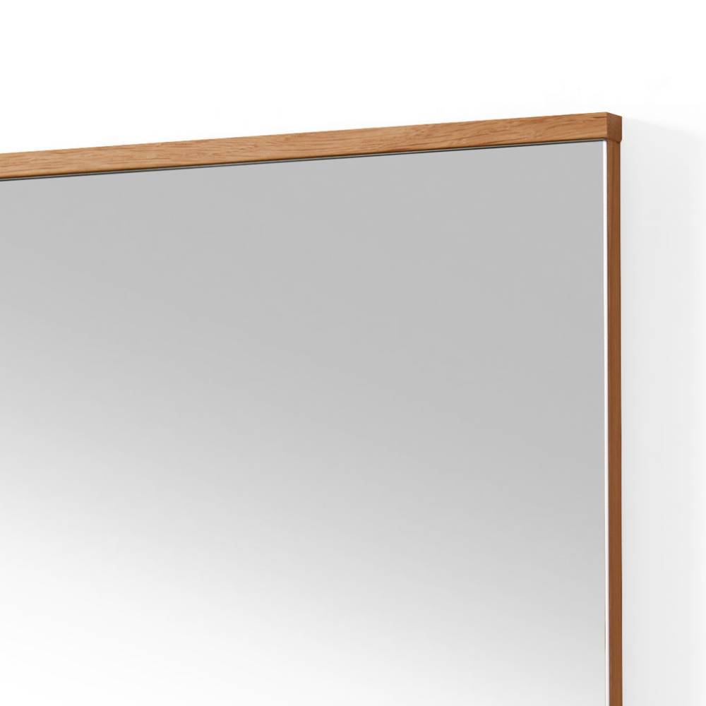 Spiegelrahmen aus Eiche Bianco, hochwertige Detailansicht des Holzrahmens – Barcelos