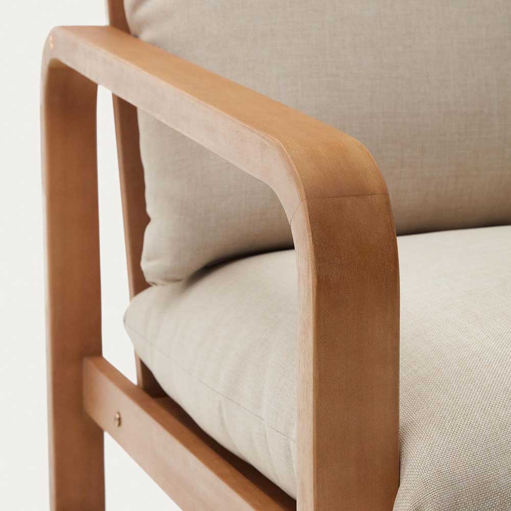 Lounge Sofa Zweisitzer aus Eukalyptusholz - Sharay