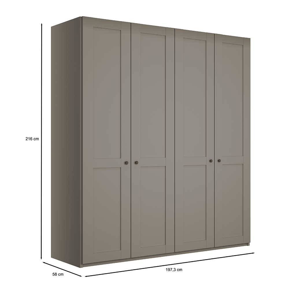Modern Country Schlafzimmerschrank in Hellgrau - Ridonna