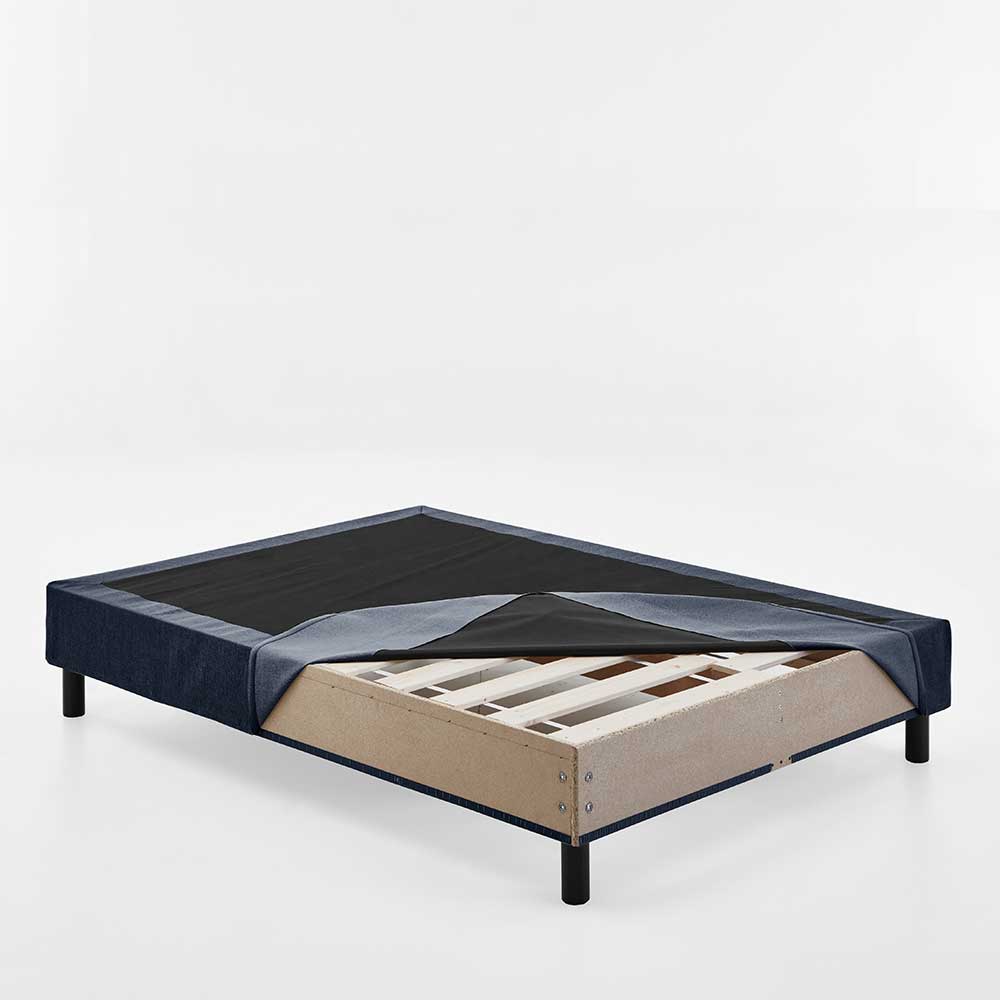 Bett für schräge Wände aus Webstoff in Blau - Jamesson