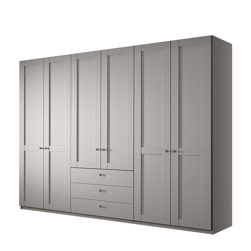 3m Schlafzimmerschrank in Hellgrau - Ridonna