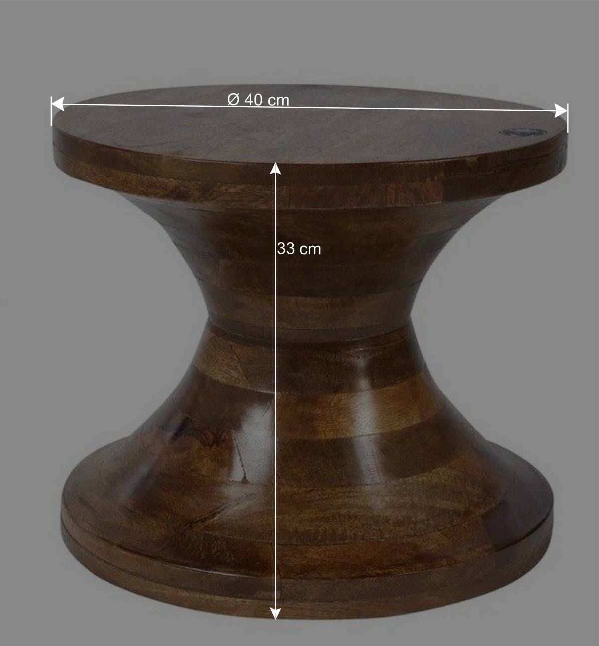 40x33x40 Holz Sofatisch im Diabolo Design - Offia
