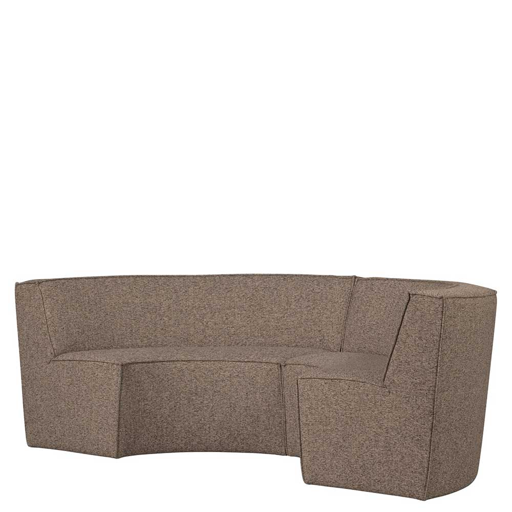 Halbrundes Esstisch-Sofa in Dunkelbraun - Sentiagamo
