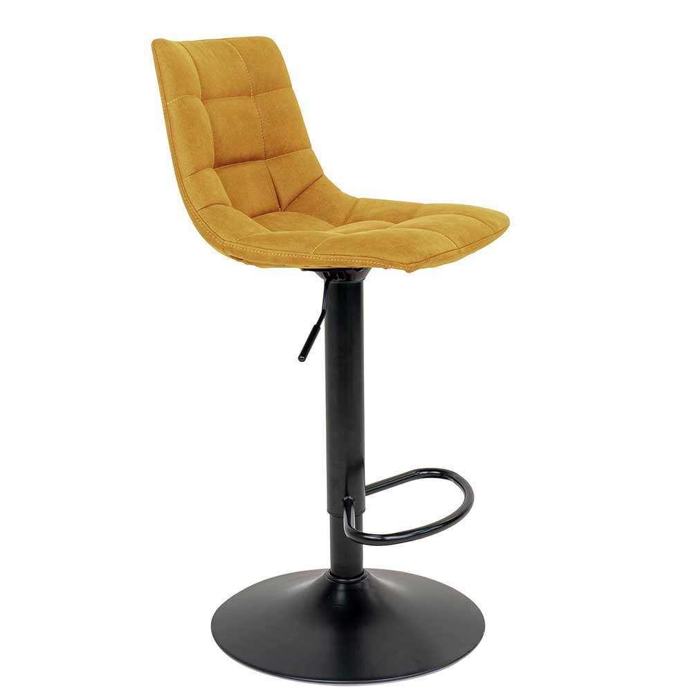 Barstühle in Gelb Microfaser - Marianne (2er Set)