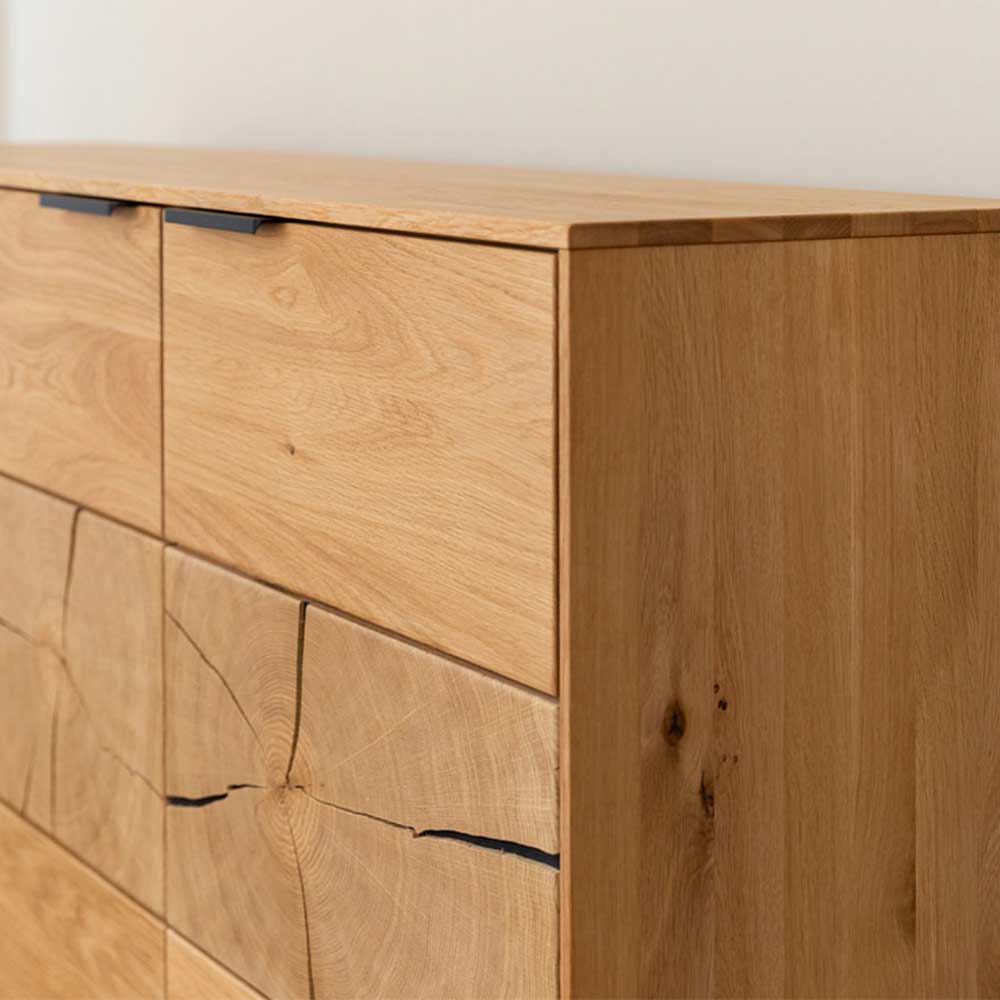 Eichenholz Sideboard mit Hirnholz Applikation - Deruta