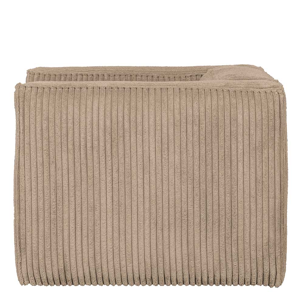 Stylischer Breitcord Sessel in Beige - Viamo