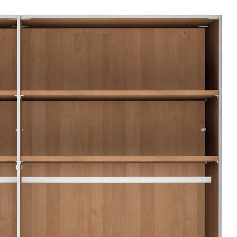 4-türiger Kleiderschrank mt weißer Glasfront - Crucav
