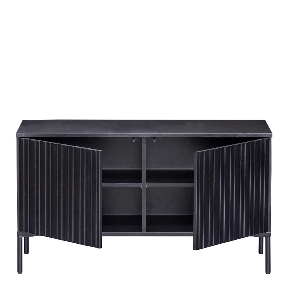 100x56x44 2-türiges TV Board in Schwarz - Gelvins