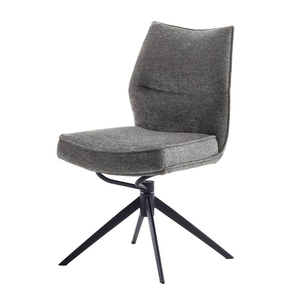 Drehbare Esszimmerstühle in Anthrazit - Binocra (2er Set)