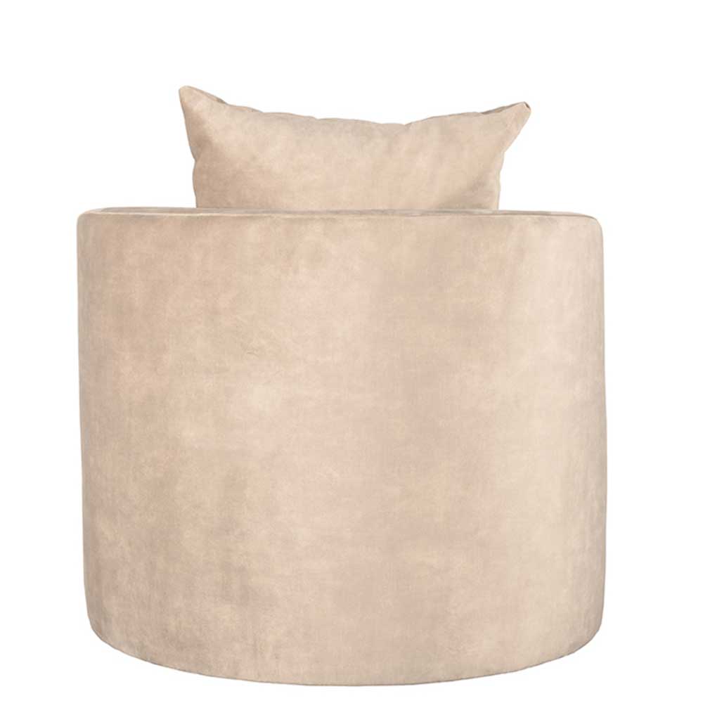 Polstersessel in Beige Velours - Sealand