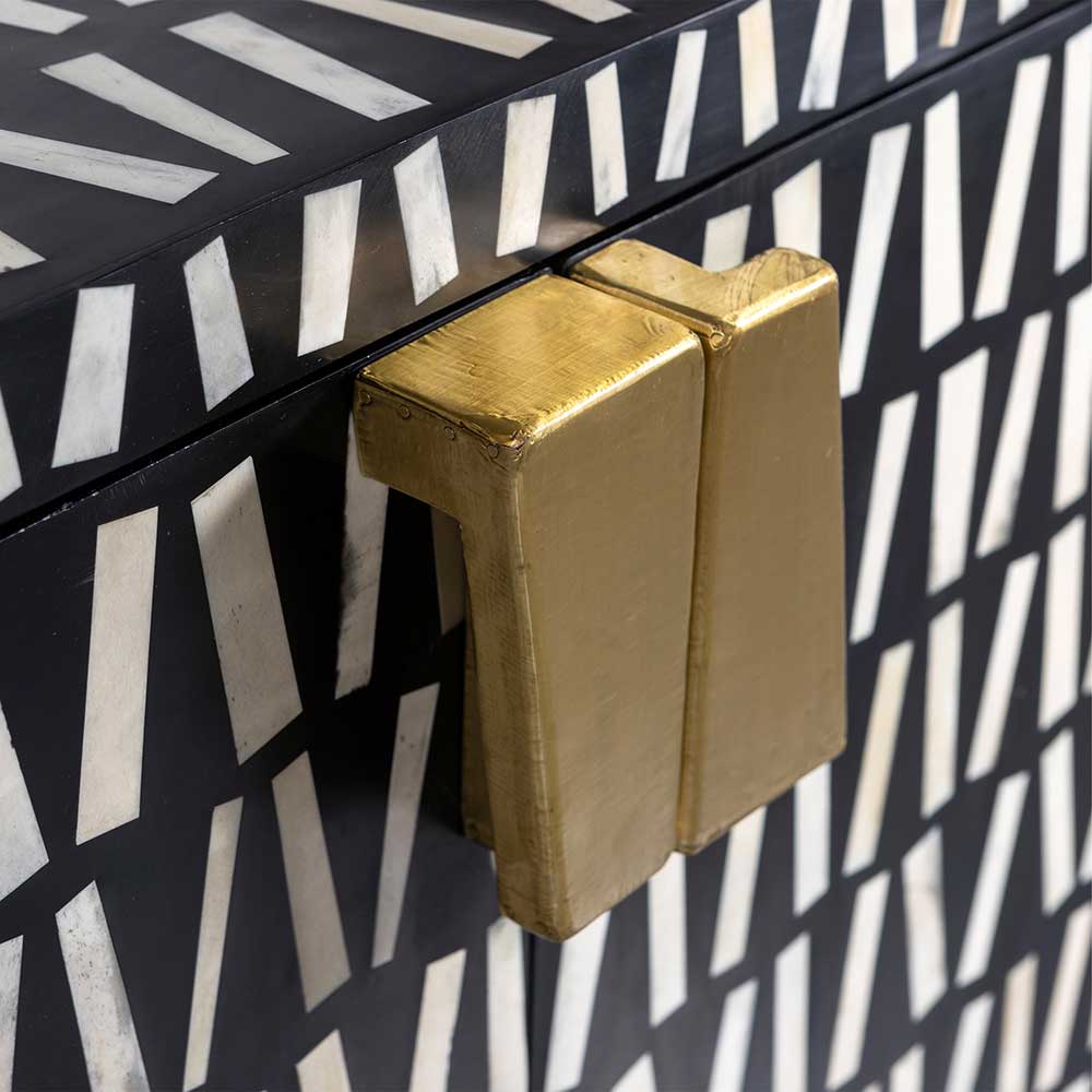 Design Kommode mit Knochen Intarsien - Davos