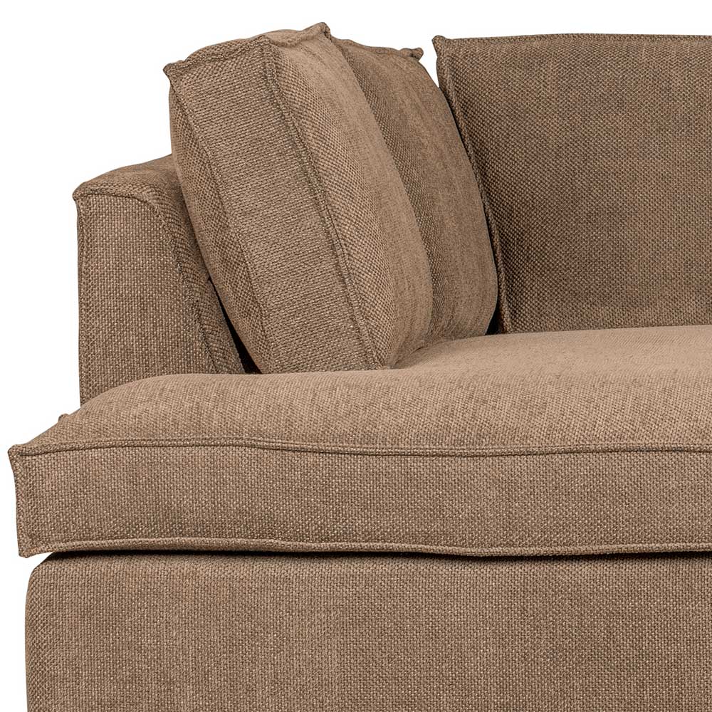 Ecksofa in Hellbraun Webstoff - Malott