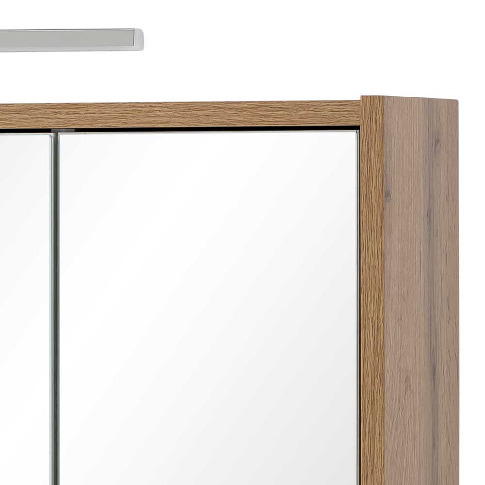 Holzoptik Spiegelschrank fürs Badezimmer - Nelorena