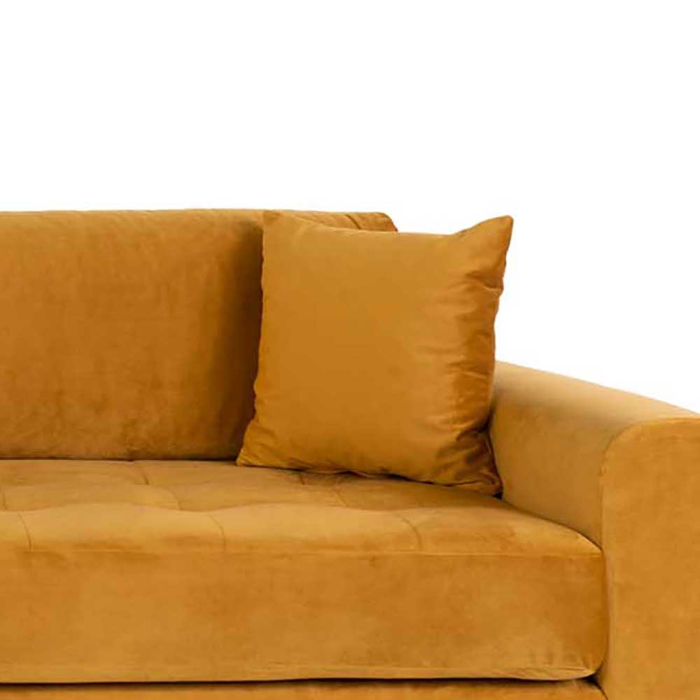 Skandi Dreisitzer Sofa in Gelb & Natur - Agata