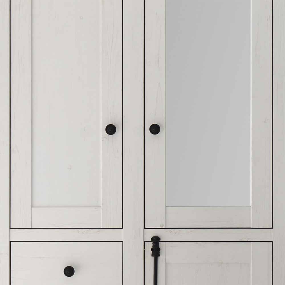 Weißer Schlafzimmerschrank Chelles mit viel Stauraum