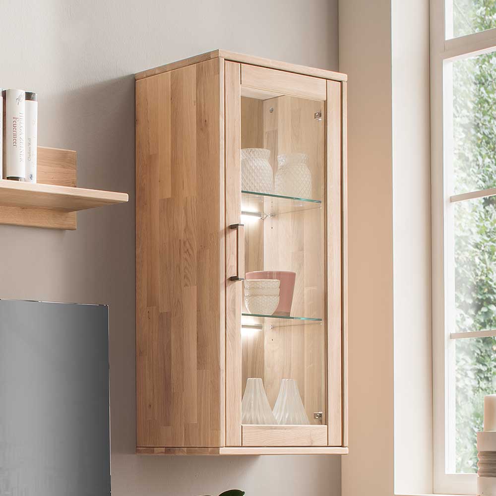 Moderne Wohnwand aus Holz - Dulciana (vierteilig)