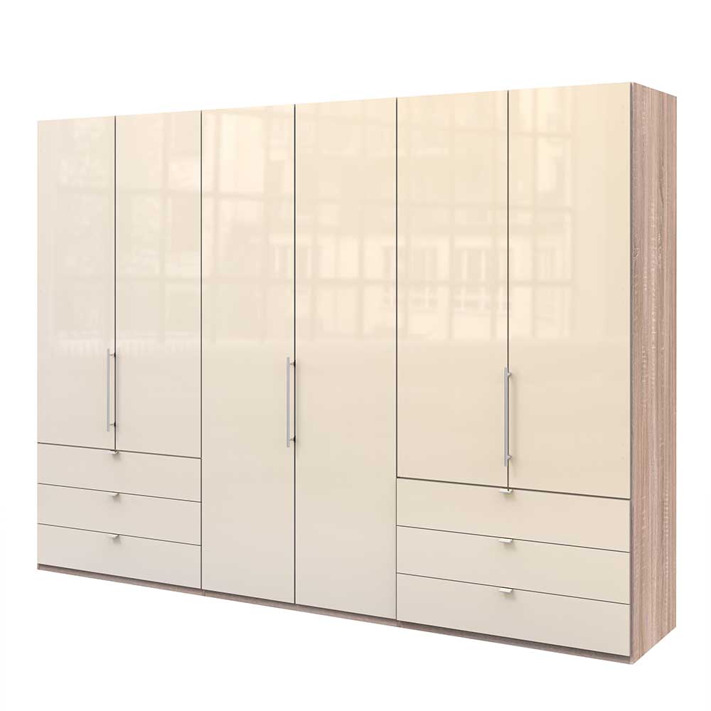 Moderner Schlafzimmerschrank mit Metallgriffen - Rativian