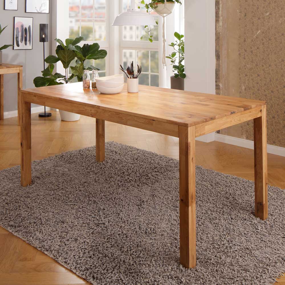 Massivholz Küchentisch aus geölter Wildeiche - Funky