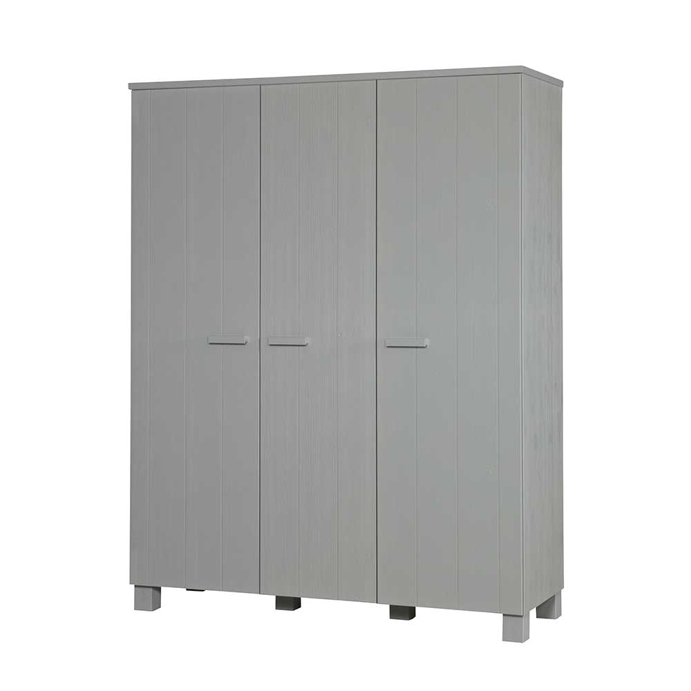 Massiver Kleiderschrank in Betongrau - Tastria