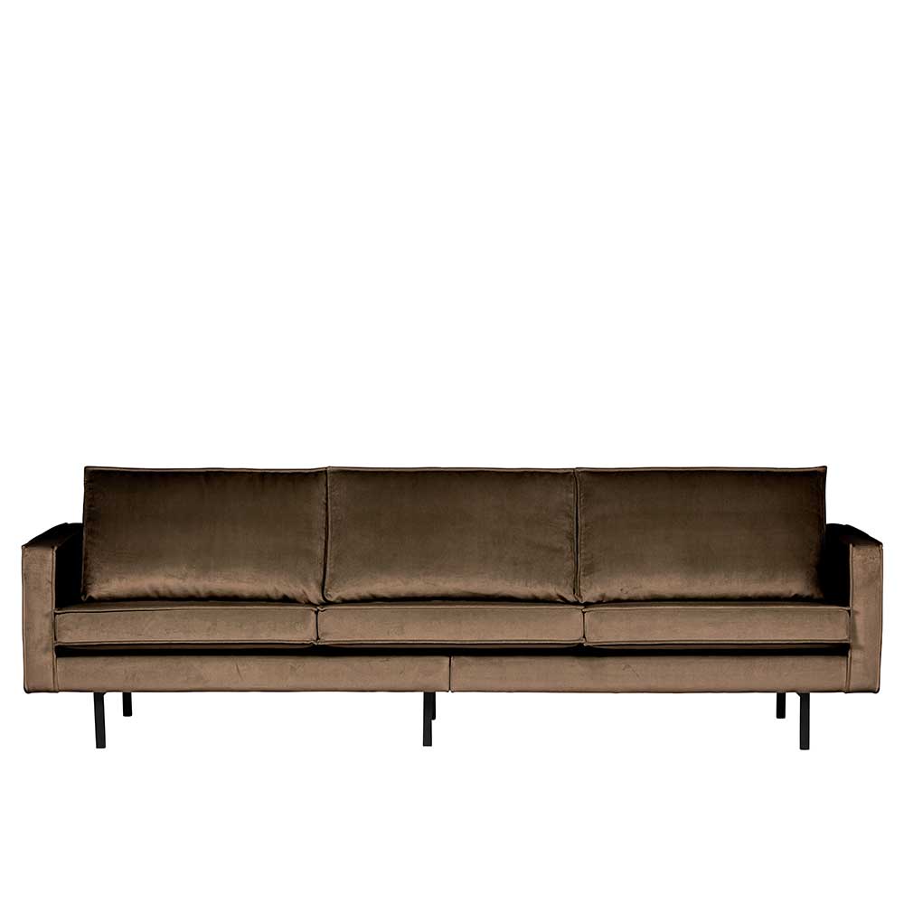 3-Sitzer Couch mit Samtbezug Museo in Taupe