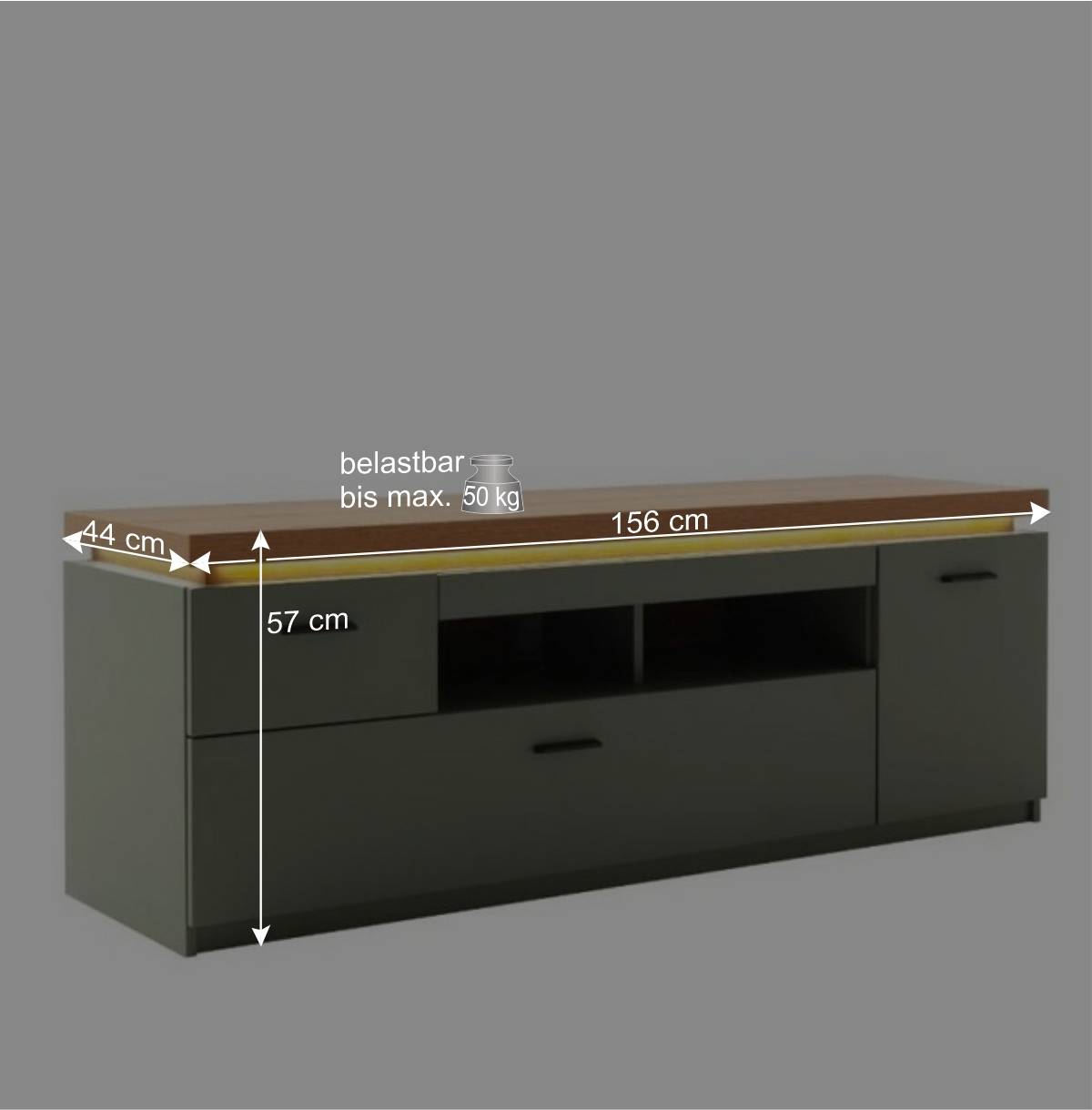 TV Board mit LED Beleuchtung - Kwin