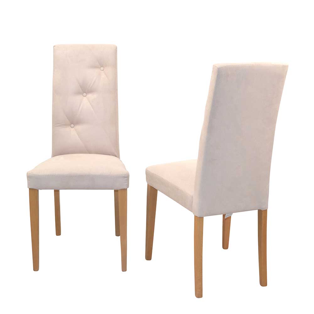 Eleganter Stuhl in Beige - Mero (2er Set)