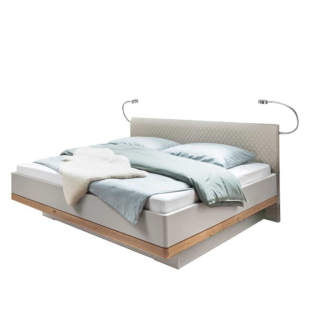 Kunstleder Design Bett mit Licht am Kopfteil - Crascanu