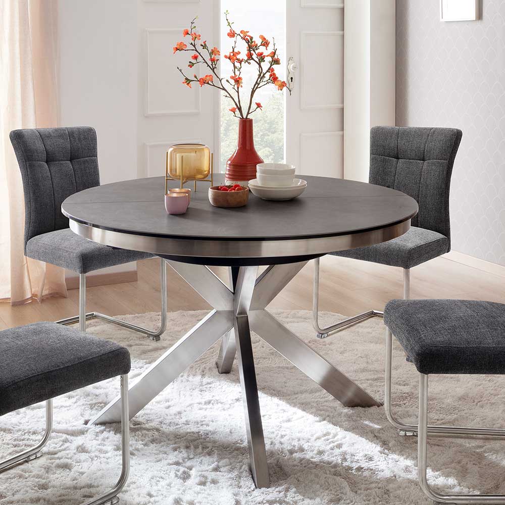 Runder Design Ausziehtisch aus Keramik - Rafu