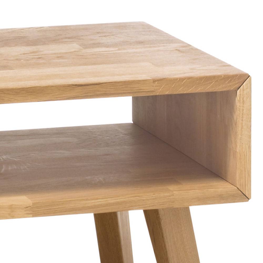 Design Nachttisch mit Fach aus Eiche - Drossalymo