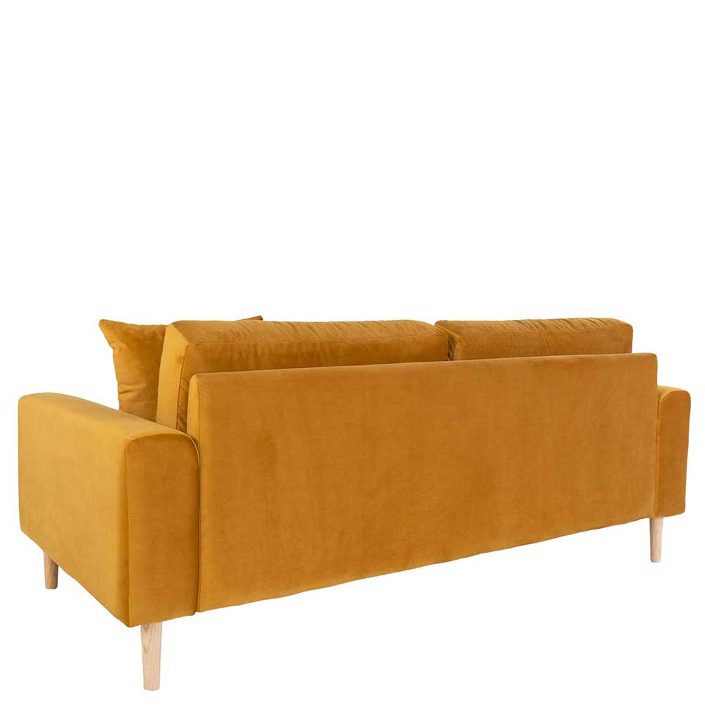 2,5 Sofa in Gelb Samt - Plural