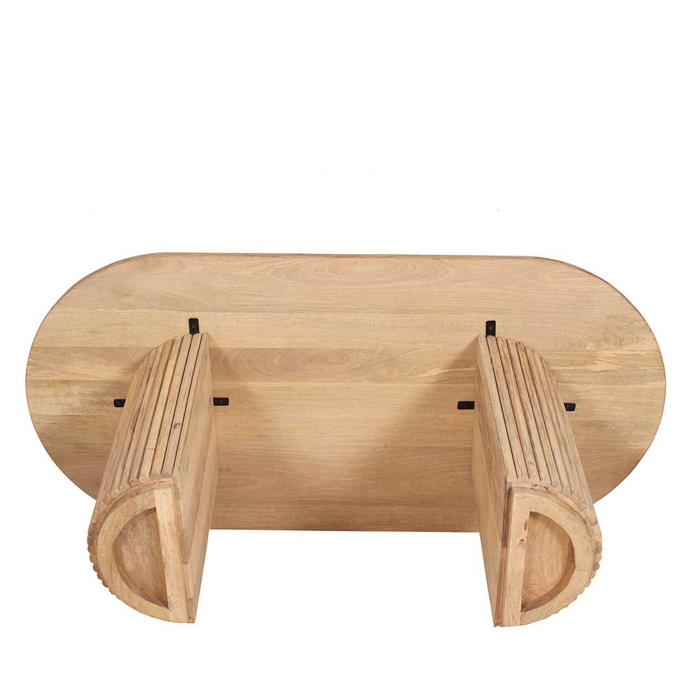 Ovaler Esszimmertisch aus Mangobaum Holz - Rosalia