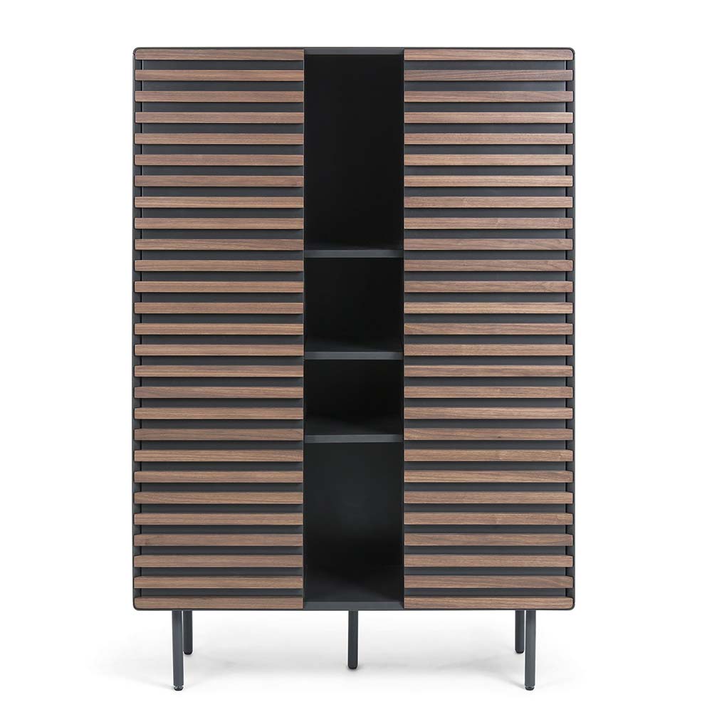 2-türiger Wohnzimmer Schrank Trupea mit Regal Bereich