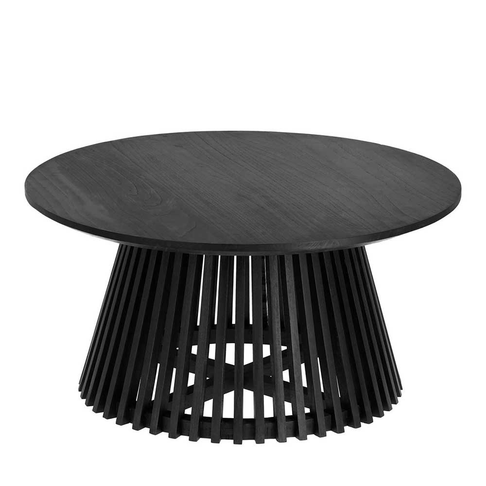 Design Couchtisch aus Zedrachholz in Schwarz - Benns