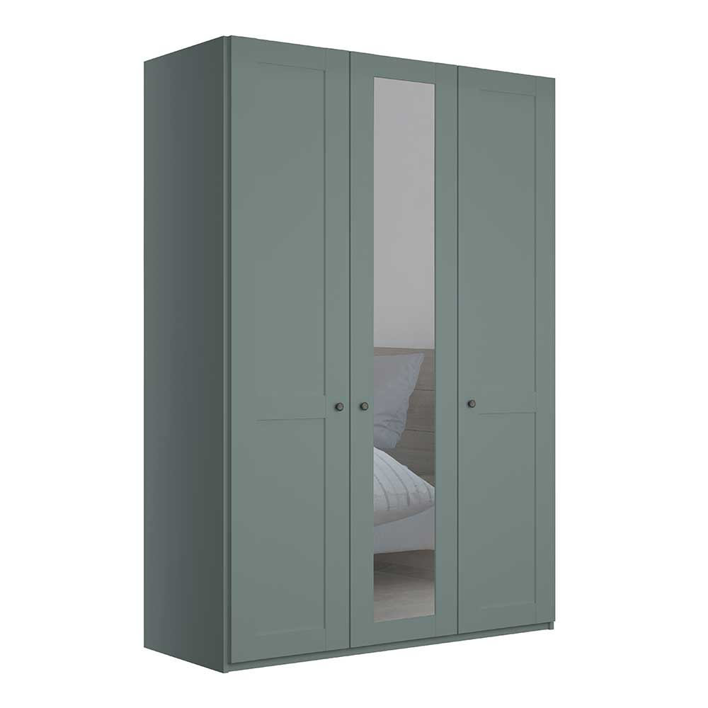 Graugrüner Kleiderschrank mit Metallgriffen - Rajavo II