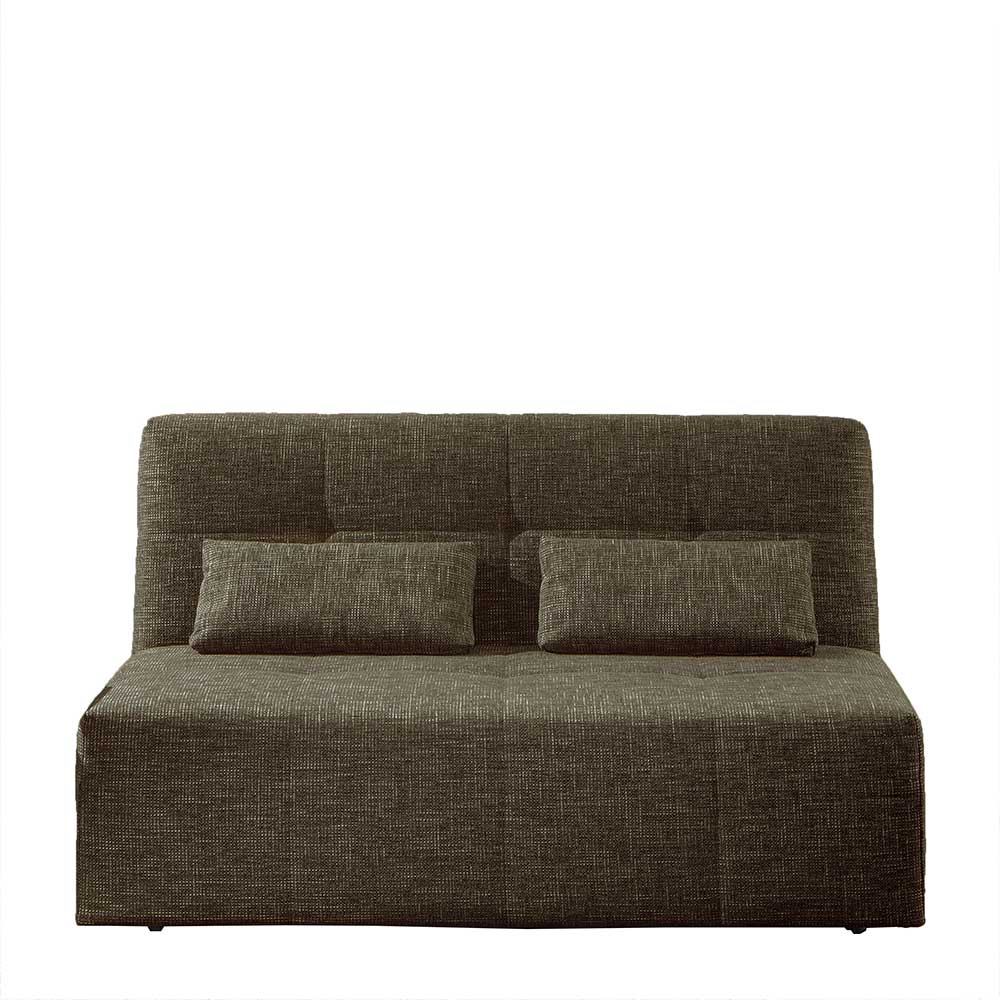 2er Wohnzimmercouch in Braun mit Bettfunktion - Dunya
