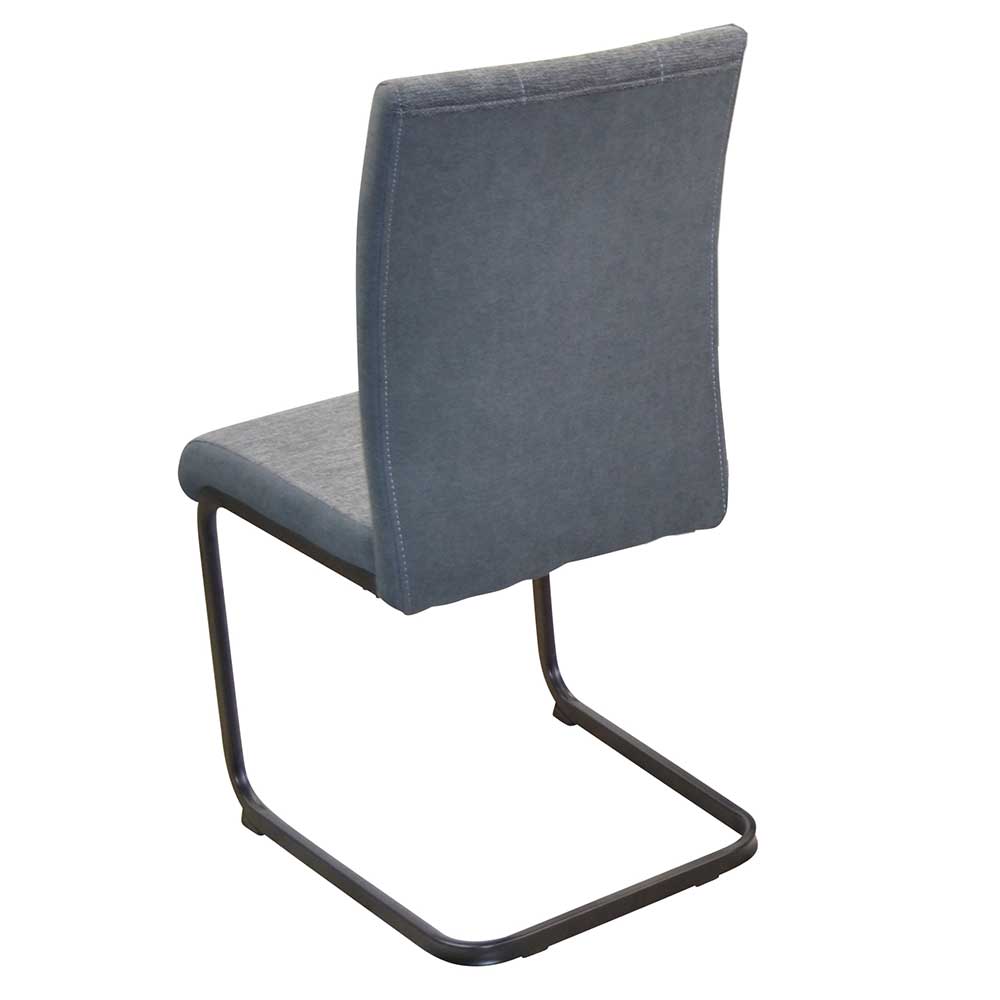 Gepolsterte Schwingstühle in Anthrazit - Blacer (4er Set)