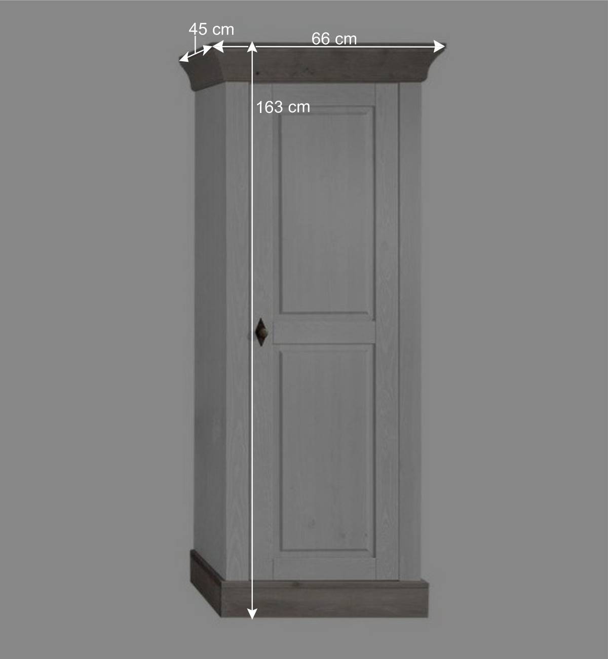 Standvitrine Mirandesca aus Kiefer Massivholz
