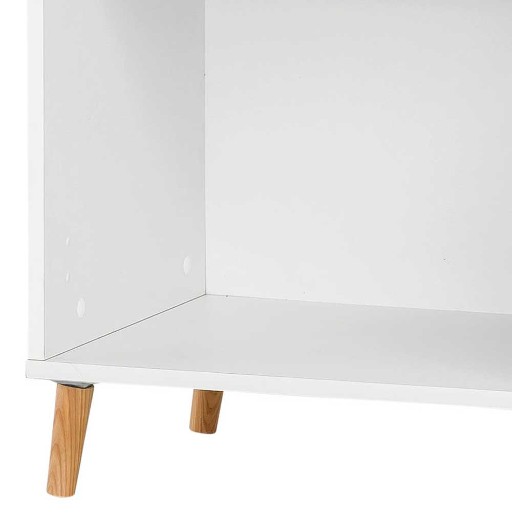 51x93x41 Ordnerregal in Weiß mit Eiche Füßen - Obtin