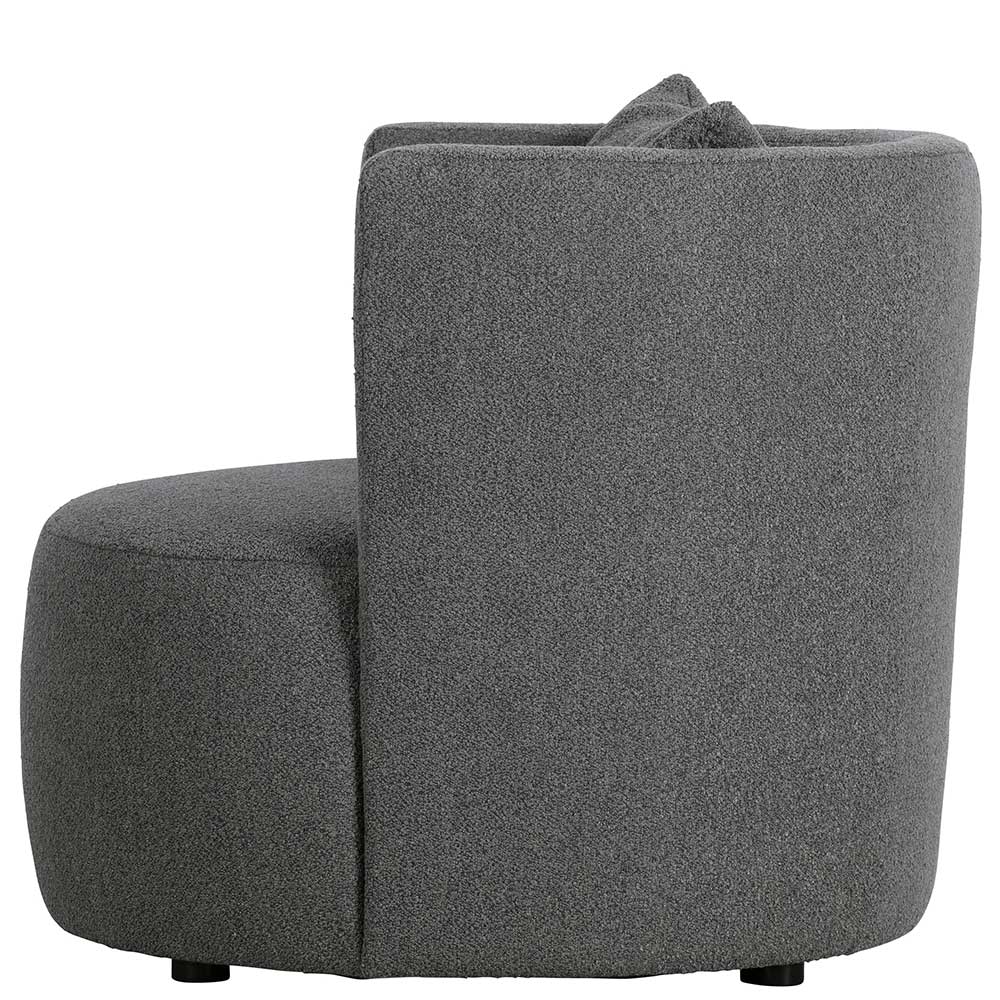 Grauer Buklee Sessel mit 45 cm Sitzhöhe - Frosic