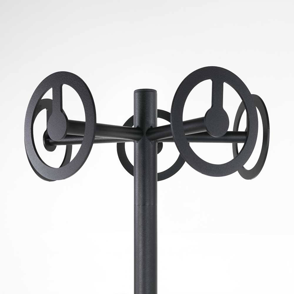 Runde Design Standgarderobe mit 5 Haken - Oladrios