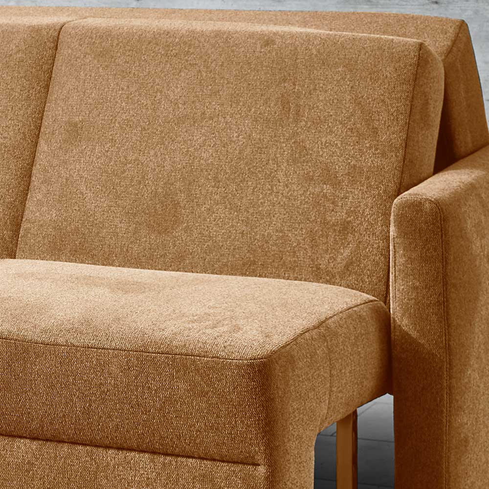 Hellbraune Schlafcouch hochwertig - Furciano