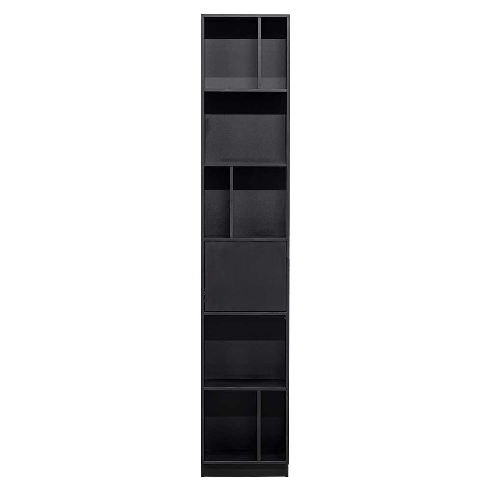 40x210x40 Standregal in Schwarz aus Kiefer - Niwidus