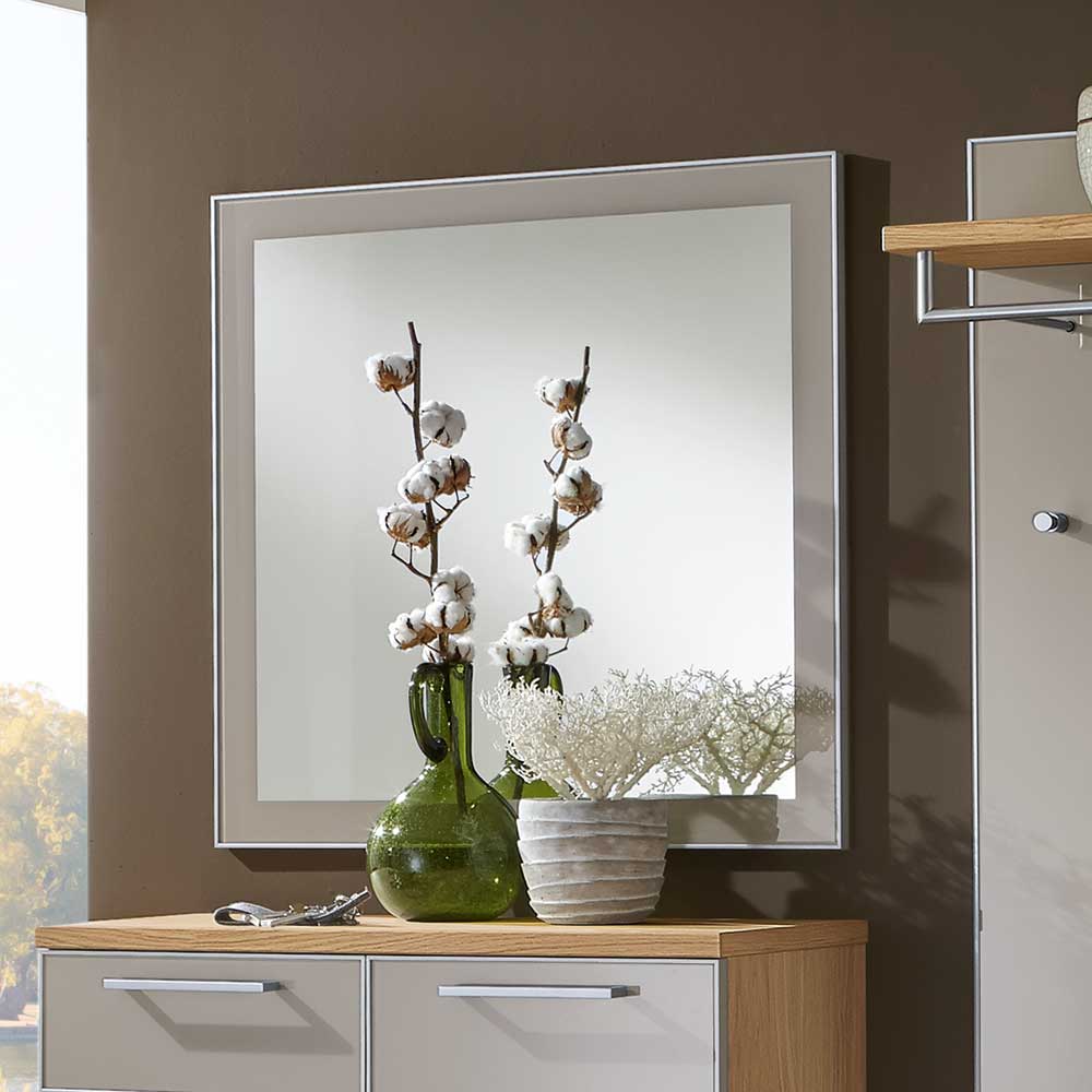 Dielenmöbel Diecca in Taupe Eiche Bianco (vierteilig)