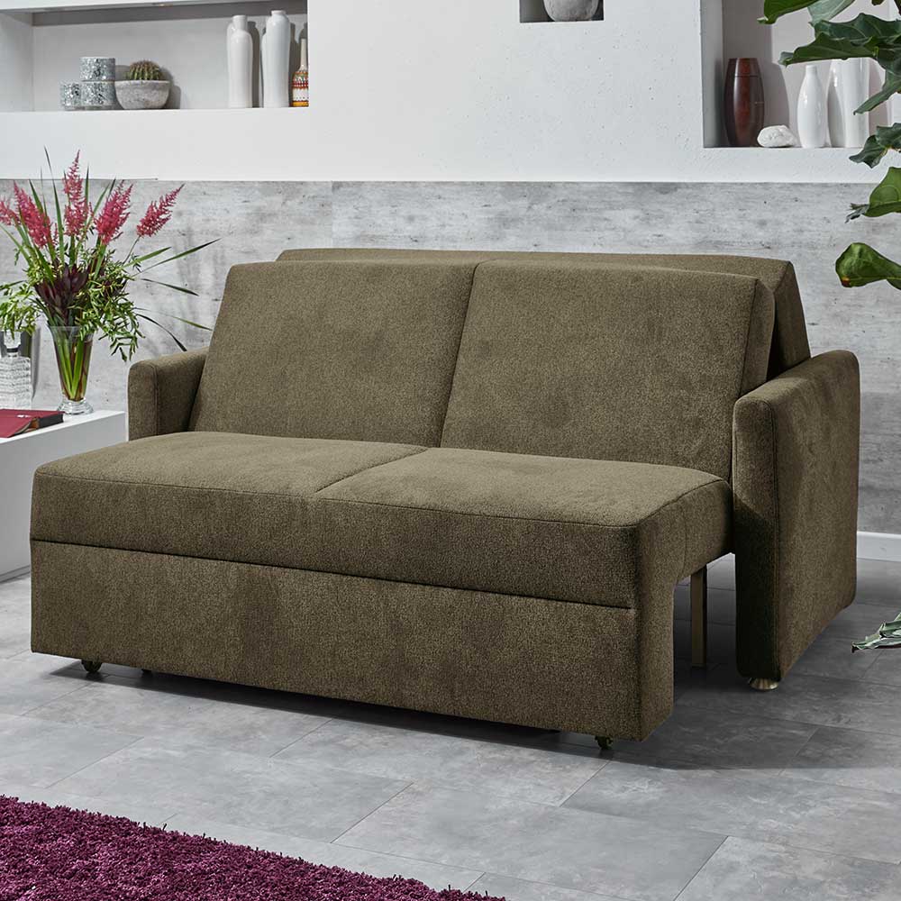 Hochwertiges Schlafsofa in Dunkelgrau Stoff - Floriva