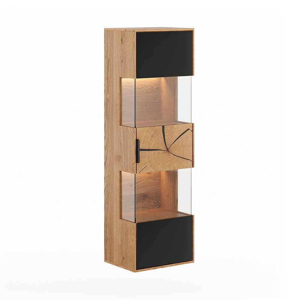 Hängevitrine aus Eiche und Glas - Masicuri