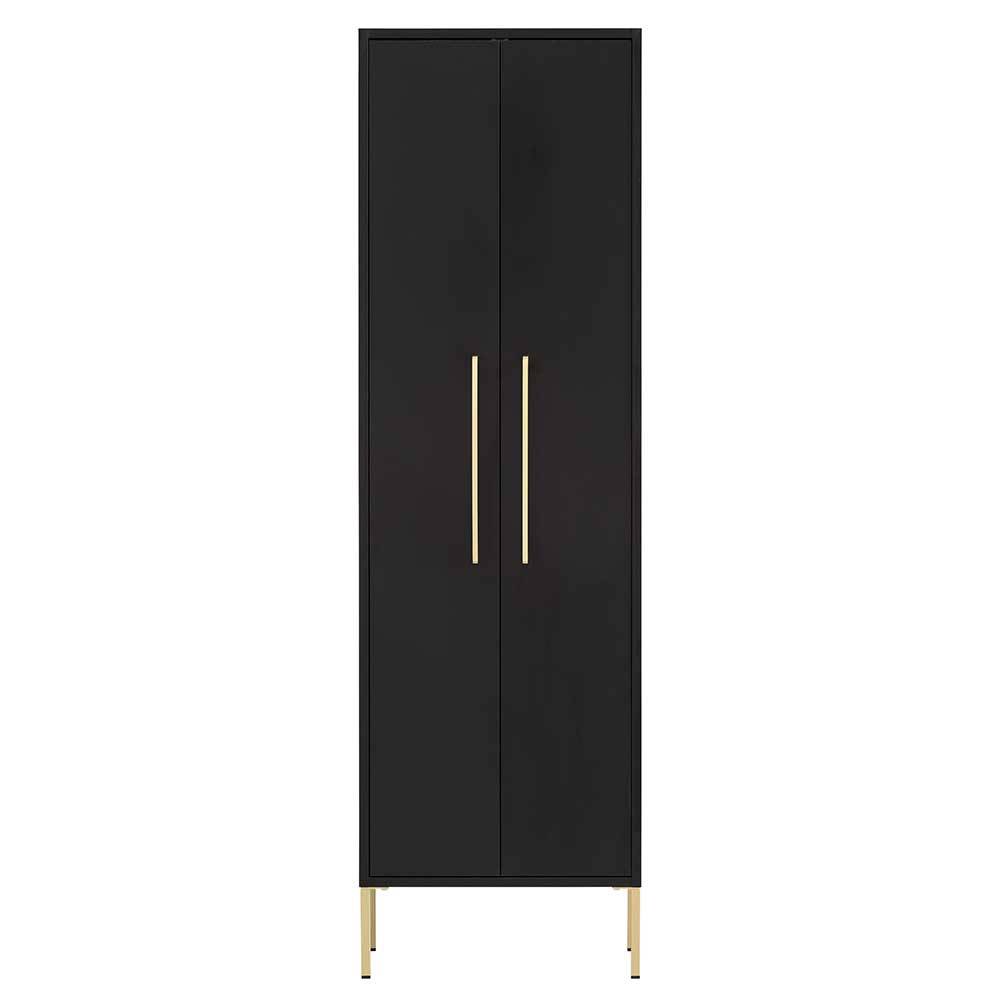 Badeinrichtung in Schwarz & Gold - Vulcanisa (fünfteilig)