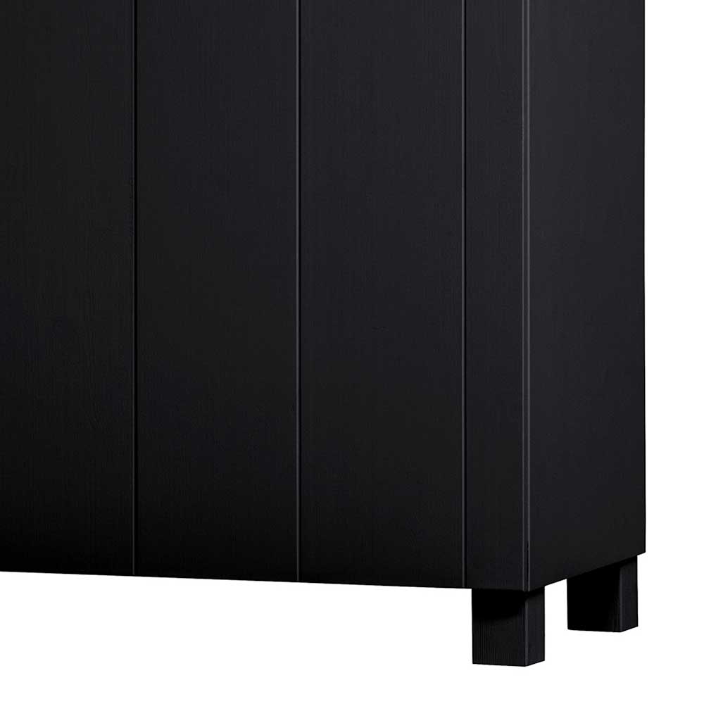 Schwarzer Kleiderschrank aus Massivholz - Florida