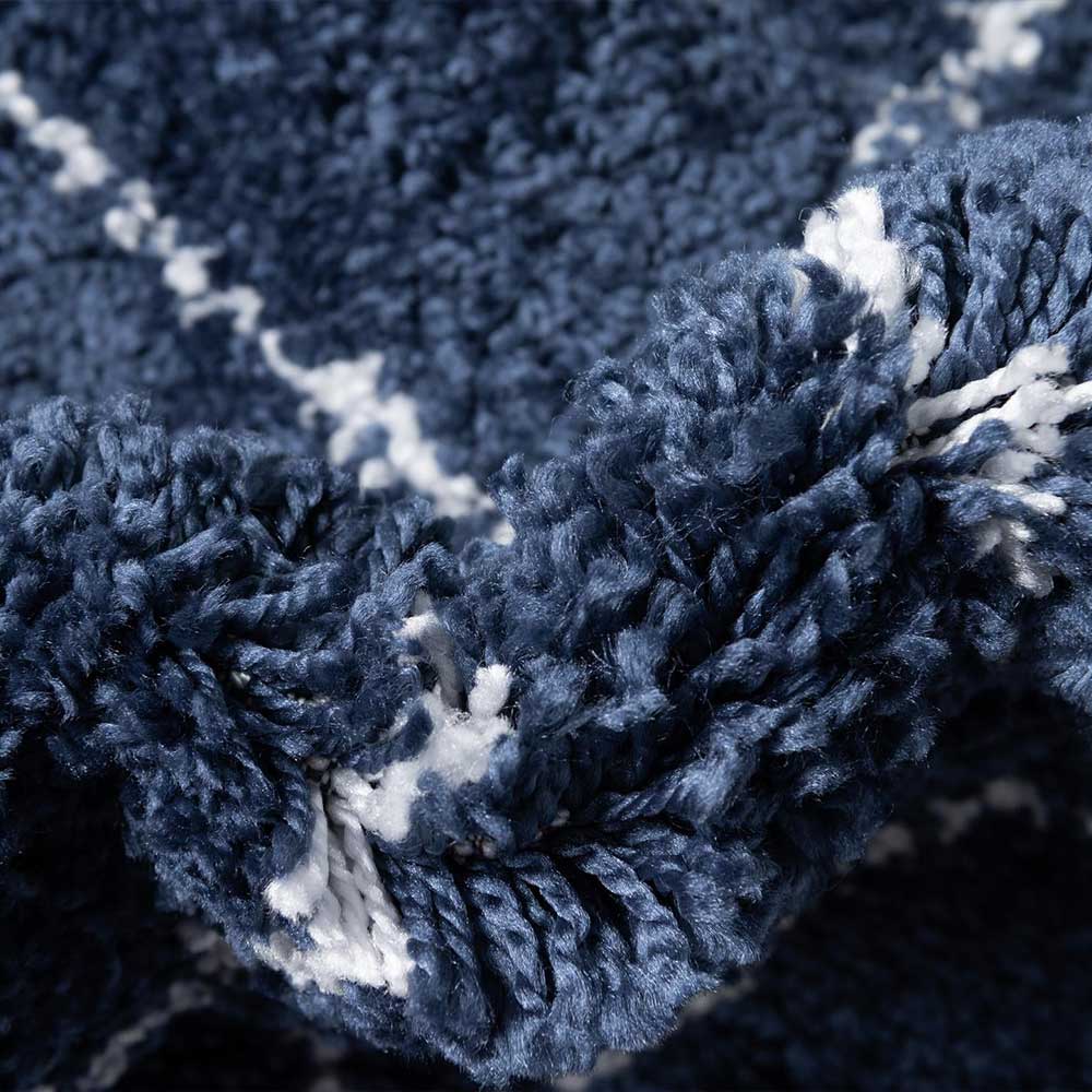 Hochflor Teppich mit Rautenmuster - Pius