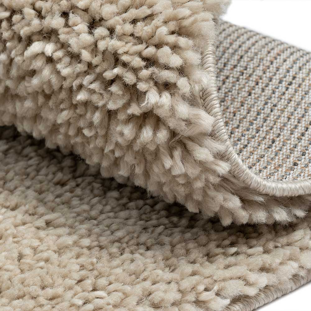 Beigefarbener Teppich in Rund 150 cm - Excellence